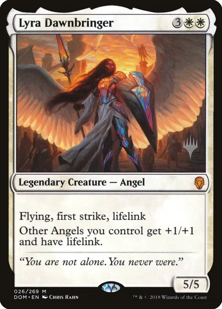 Lyra Dawnbringer, Magic card PDOM 26p — Dominaria Promos set