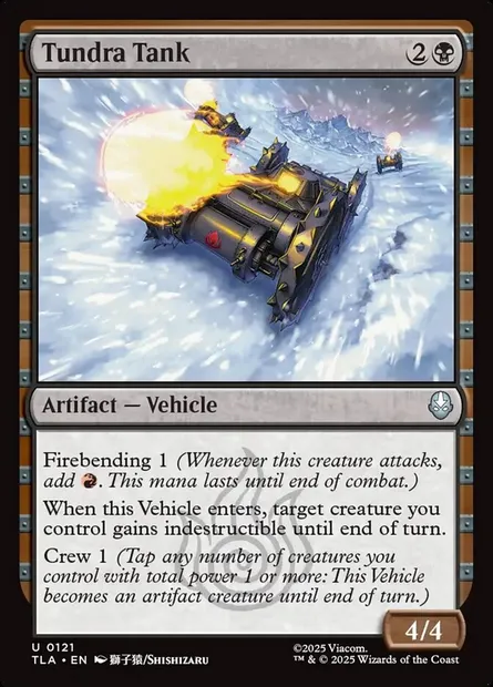Tundra Tank, Magic card TLA 121 — Avatar: The Last Airbender set