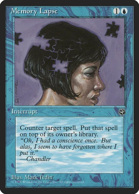 Memory Lapse, Magic card HML 32b — Homelands set