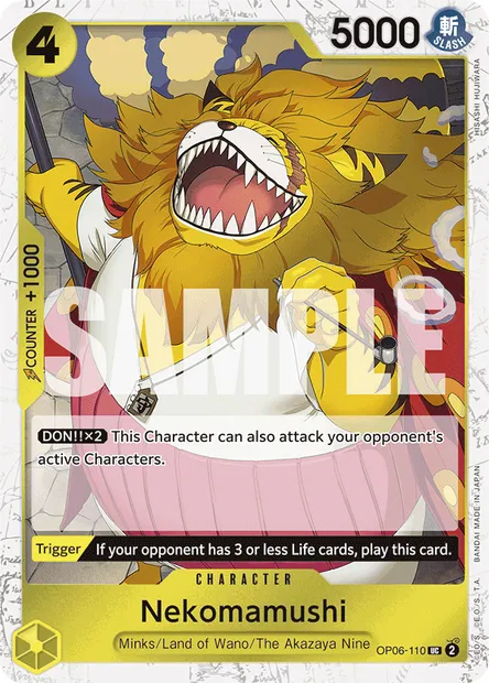Nekomamushi, One Piece card OP06-110 — WINGS OF THE CAPTAIN set