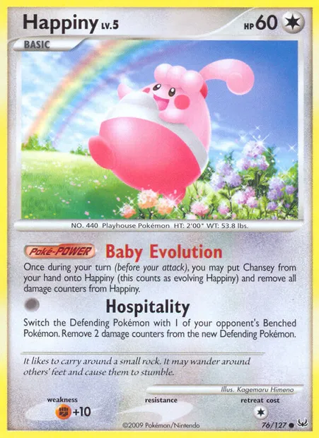 Happiny, Pokémon card PL 76 — Platinum set