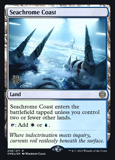Côte de Chromemer, carte Magic PONE 258s — extension Phyrexia: All Will Be One Promos