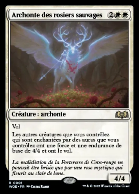 Archonte des rosiers sauvages, carte Magic WOE 1 — extension Wilds of Eldraine