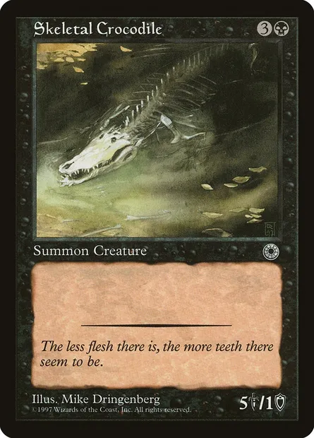 Crocodile squelette, carte Magic POR 110 — extension Portal