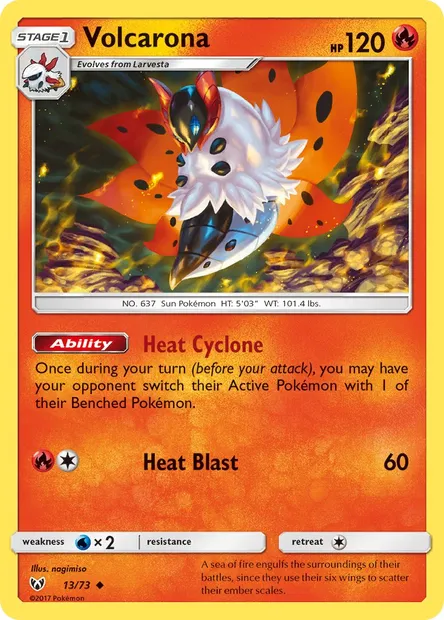 Volcarona, Pokémon card SLG 13 — Shining Legends set
