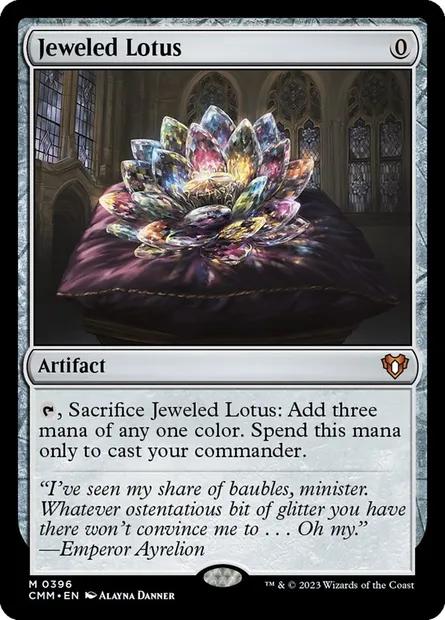 Lotus joailler, carte Magic CMM 396 — extension Commander Masters