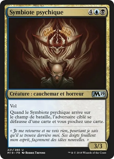 Symbiote psychique, carte Magic M19 221 — extension Core Set 2019