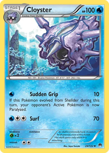 Cloyster, Pokémon card BKP 24 — BREAKpoint set