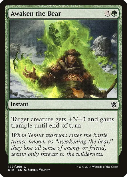 Awaken the Bear, Magic card KTK 129 — Khans of Tarkir set