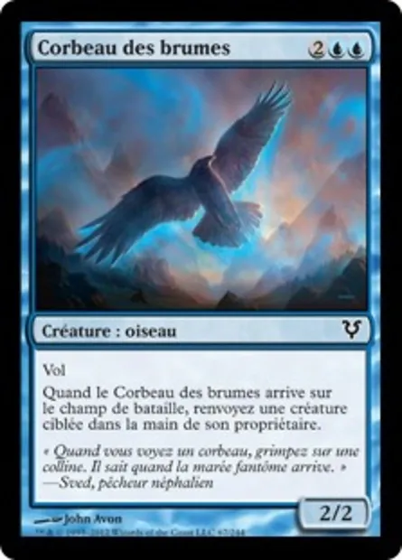 Corbeau des brumes, carte Magic AVR 67 — extension Avacyn ressuscitée