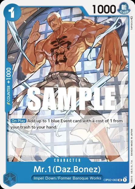 Mr 1(Das Bones), carte One Piece OP02-063 — extension PARAMOUNT WAR