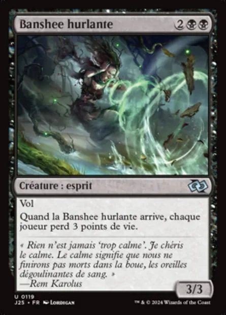 Banshee hurlante, carte Magic J25 119 — extension Foundations Jumpstart