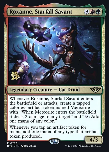 Roxanne, Starfall Savant, Magic card POTJ 228s — Outlaws of Thunder Junction Promos set