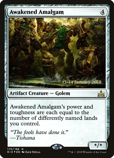 Awakened Amalgam, Magic card PRIX 175s — Rivals of Ixalan Promos set