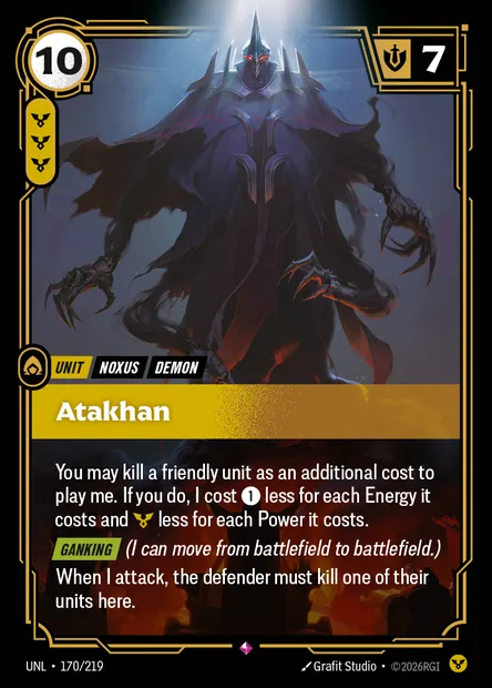 Atakhan, Riftbound card UNL 170 — Unleashed set