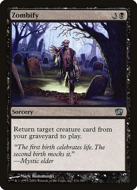 Zombify, Magic card 8ED 174★ — Eighth Edition set