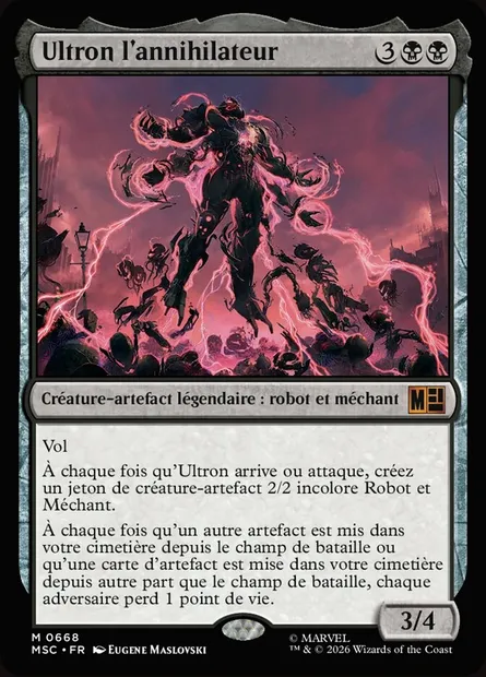 Ultron l'annihilateur, carte Magic MSC 668 — extension Marvel Super Heroes Commander