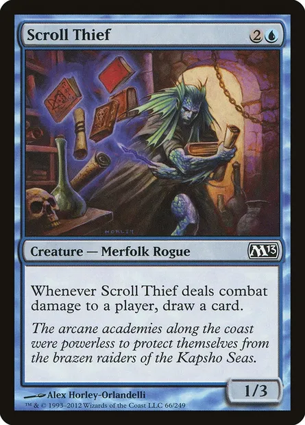 Scroll Thief, Magic card M13 66 — Magic 2013 set