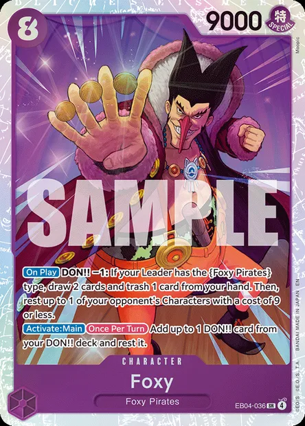 Foxy, One Piece card EB04-036 — EGGHEAD CRISIS set