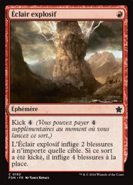 Éclair explosif, carte Magic FDN 192 — extension Foundations