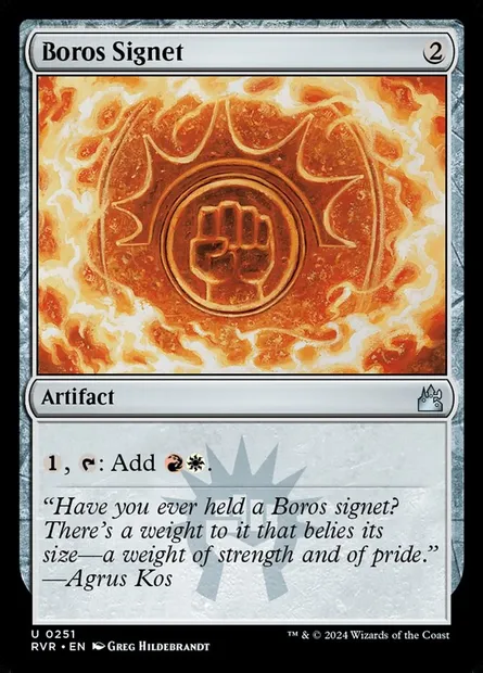 Boros Signet, Magic card RVR 251 — Ravnica Remastered set
