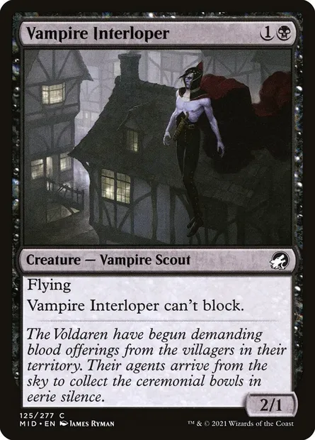 Vampire Interloper, Magic card MID 125 — Innistrad: Midnight Hunt set