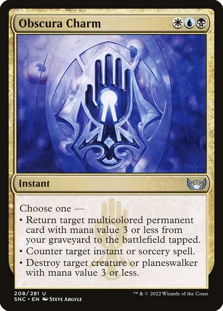 Obscura Charm, Magic card SNC 208 — Streets of New Capenna set