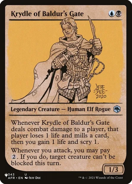 Krydle de la Porte de Baldur, carte Magic PLST AFR-343 — extension The List