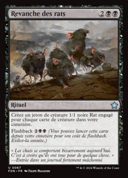 Revanche des rats, carte Magic FDN 67 — extension Foundations