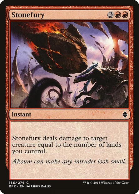 Stonefury, Magic card BFZ 156 — Battle for Zendikar set