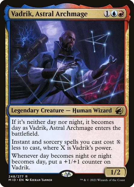 Vadrik, Astral Archmage, Magic card MID 248 — Innistrad: Midnight Hunt set
