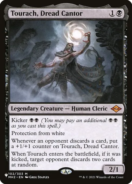 Tourach, Dread Cantor, Magic card PLST MH2-102 — The List set