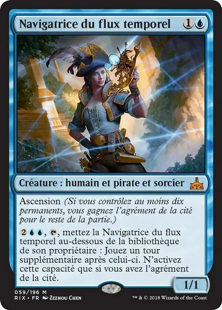 Navigatrice du flux temporel, carte Magic RIX 59 — extension Les combattants d'Ixalan