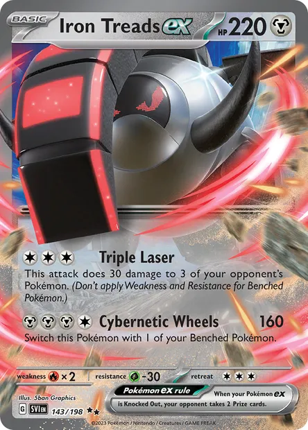 Iron Treads ex, Pokémon card SVI 143 — Scarlet & Violet set