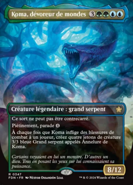 Koma, dévoreur de mondes, carte Magic FDN 347 — extension Foundations