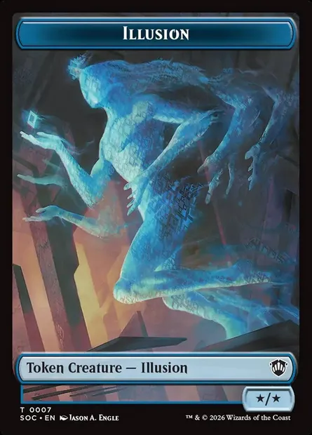 Illusion, carte Magic TSOC 7 — extension Secrets of Strixhaven Commander Tokens