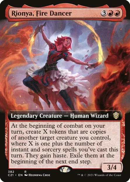 Rionya, Fire Dancer, Magic card C21 382 — Commander 2021 set