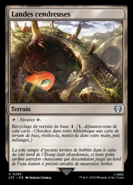 Landes cendreuses, carte Magic LTC 295 — extension Tales of Middle-earth Commander