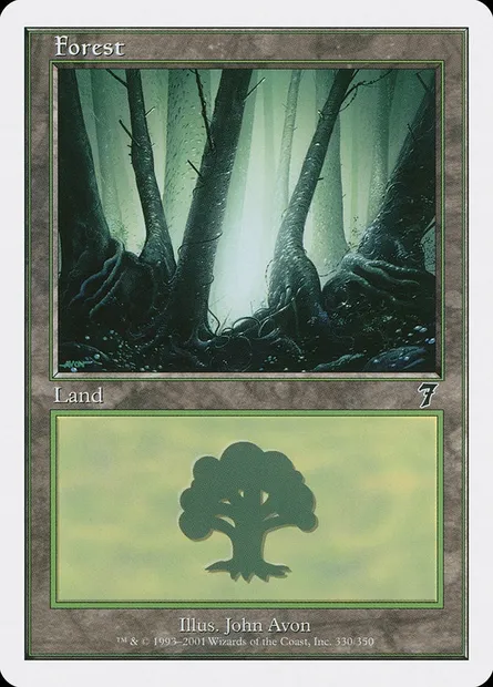 Forêt, carte Magic 7ED 330 — extension Septième Edition