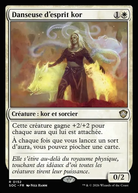 Danseuse d'esprit kor, carte Magic SOC 152 — extension Secrets of Strixhaven Commander