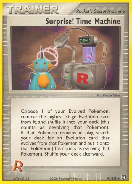 Surprise! Time Machine, carte Pokémon TRR 91 — extension Team Rocket Returns