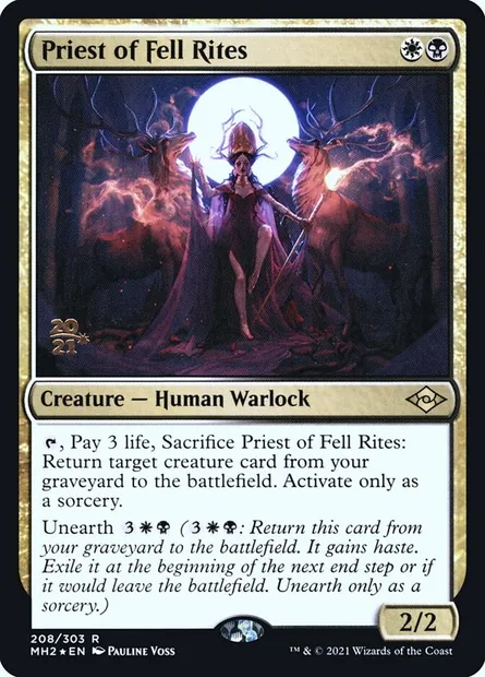 Prêtresse des rites cruels, carte Magic PMH2 208s — extension Modern Horizons 2 Promos