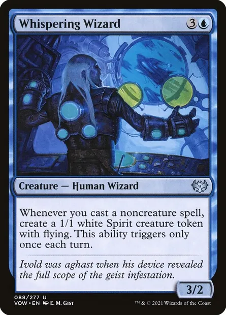 Whispering Wizard, Magic card VOW 88 — Innistrad: Crimson Vow set