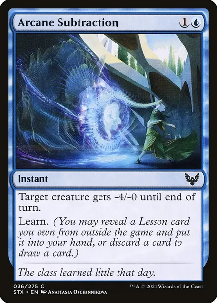 Arcane Subtraction, Magic card STX 36 — Strixhaven: School of Mages set