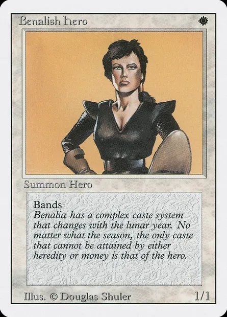 Benalish Hero, Magic card 3ED 4 — Revised Edition set