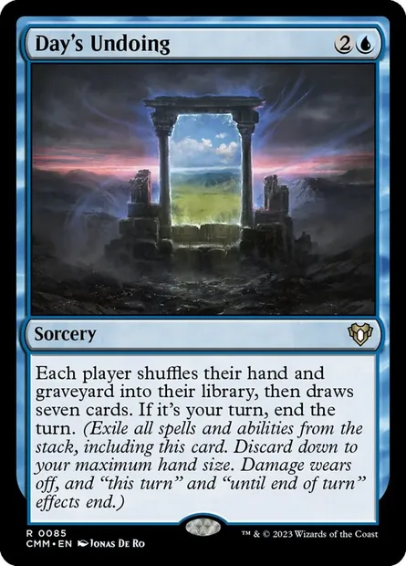 Day's Undoing, Magic card CMM 85 — Commander Masters set
