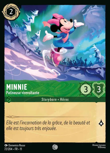 Minnie - Patineuse virevoltante, carte Disney Lorcana CH11-072 — extension Givresort