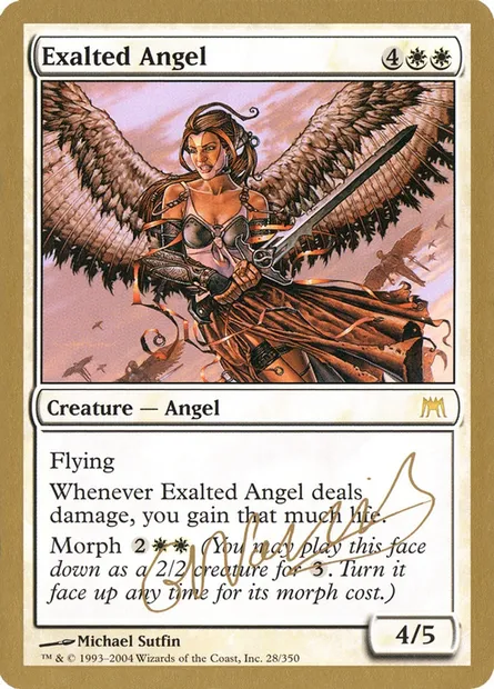 Ange exalté, carte Magic WC04 gn28 — extension World Championship Decks 2004