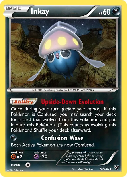 Inkay, Pokémon card XY 74 — XY set
