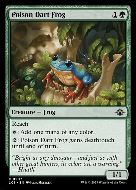Poison Dart Frog, Magic card LCI 207 — The Lost Caverns of Ixalan set